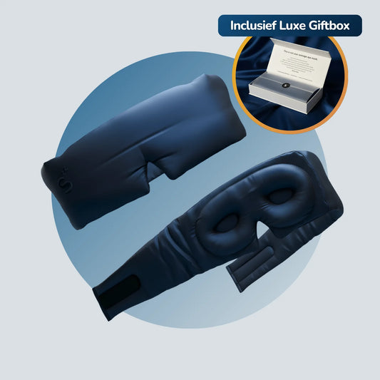 3D Zijden Slaapmasker - Midnight Navy